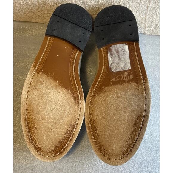 Express Tan Leather Suede Penny Loafers Men\'s Shoes Size 9 main image 4